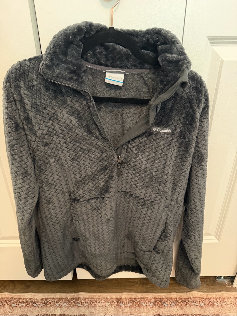 Columbia Women's Dark Gray Plush Teddy Jacket
